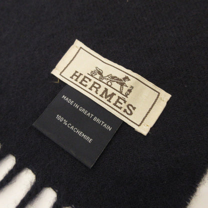 HERMES | Hermes Uni Brode GM Scarf MADE IN GREAT BRITAIN Navy