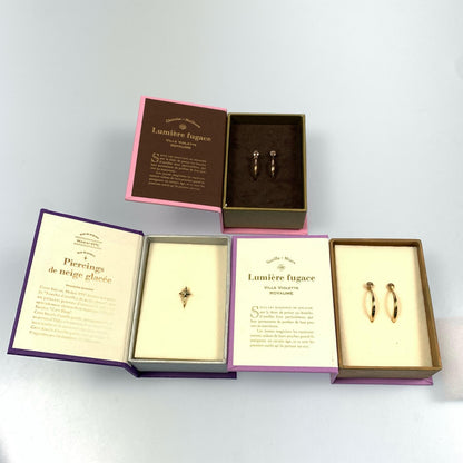 Rune Pierce (Chocolate & Vanilla Set) & Pierre's Frostflake Pierce Earrings