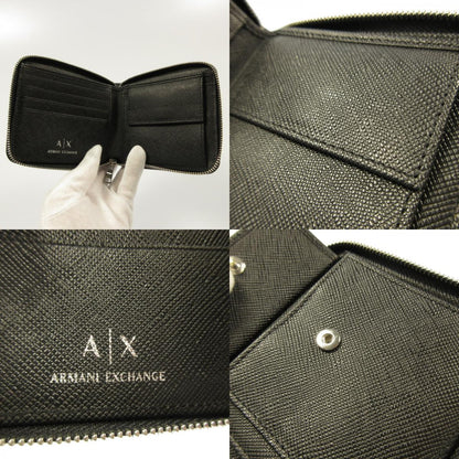 ARMANI EXCHANGE | Armani Exchange AX Logo Zip-Around Mini Wallet Long Wallet XM000927 Black