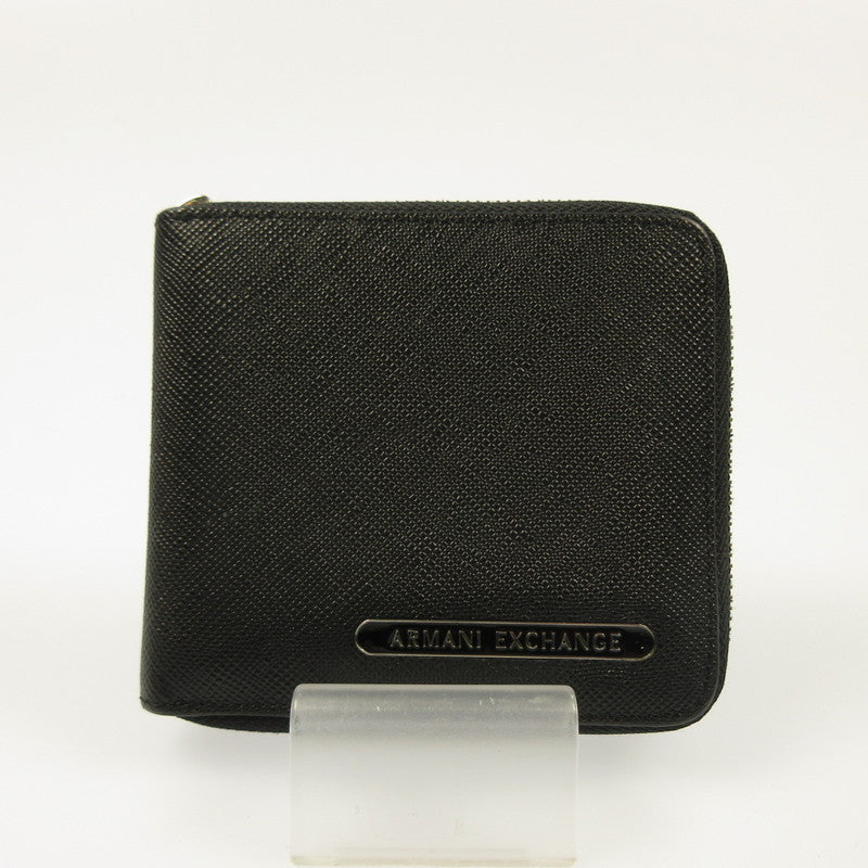 ARMANI EXCHANGE | Armani Exchange AX Logo Zip-Around Mini Wallet Long Wallet XM000927 Black