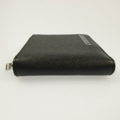 ARMANI EXCHANGE | Armani Exchange AX Logo Zip-Around Mini Wallet Long Wallet XM000927 Black