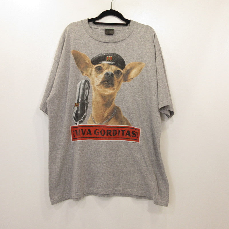【中古】VINTAGE衣料 | ヴィンテージイリョウ TACOBELL VIVA GORDITAS 半袖Ｔシャツ 年式:90S　シングルステッチ グレー サイズ：XL【姫路東店】