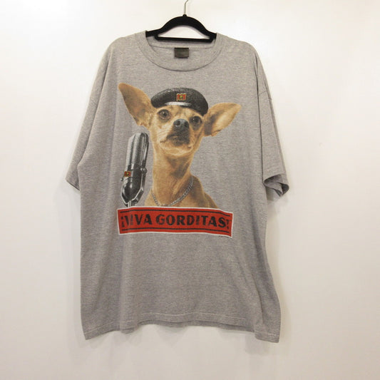 【中古】VINTAGE衣料 | ヴィンテージイリョウ TACOBELL VIVA GORDITAS 半袖Ｔシャツ 年式:90S　シングルステッチ グレー サイズ：XL【姫路東店】