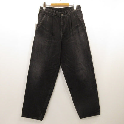 Graphpaper | Graphpaper Selvage Denim Two Tuck Tapered Pants GU251-40187DB Black Size: 1