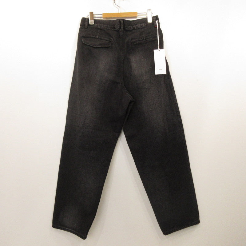 Graphpaper | Graphpaper Selvage Denim Two Tuck Tapered Pants GU251-40187DB Black Size: 1