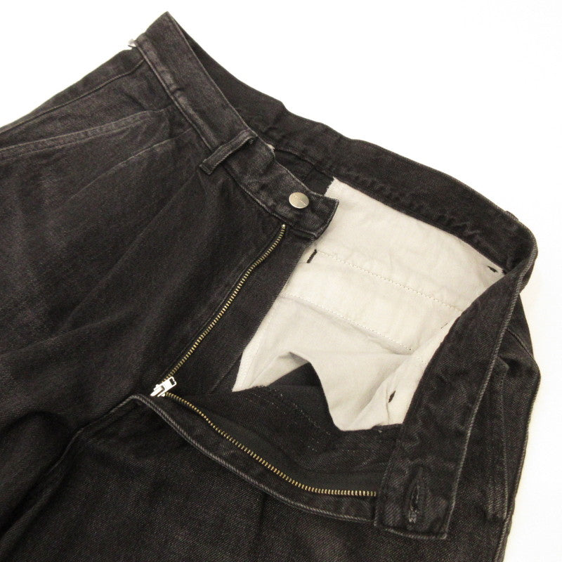 Graphpaper | Graphpaper Selvage Denim Two Tuck Tapered Pants GU251-40187DB Black Size: 1