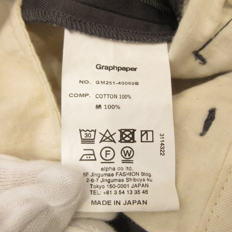 Graphpaper | Graphpaper Westpoint Chino Wide Straight Trousers Chino Pants GM251-40069B Gray Size: 1