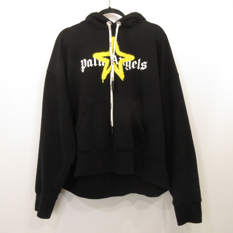 Palm Angels | パームエンジェルス STAR SPRAYED HOODIE パーカー PMBB058C99FLE007 国内正規品 ブラック サイズ：S