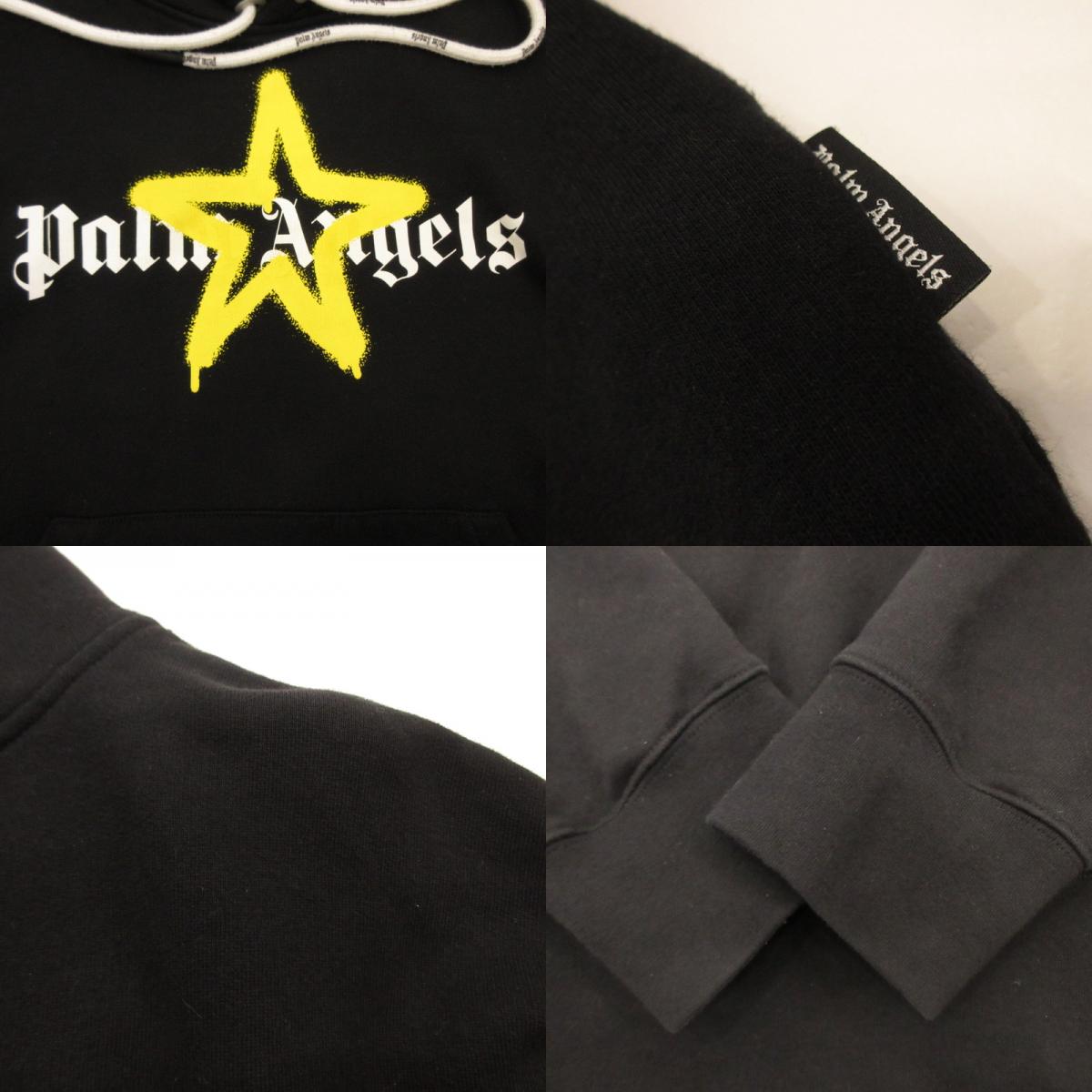 Palm Angels | パームエンジェルス STAR SPRAYED HOODIE パーカー PMBB058C99FLE007 国内正規品 ブラック サイズ：S