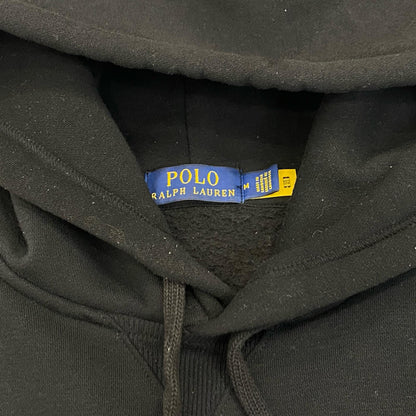 POLO RALPH LAUREN | ポロ・ラルフローレン チェックド Big Pony ロゴ フリース フーディ パーカー プルオーバーパーカー ブラック サイズ：M【姫路東店】