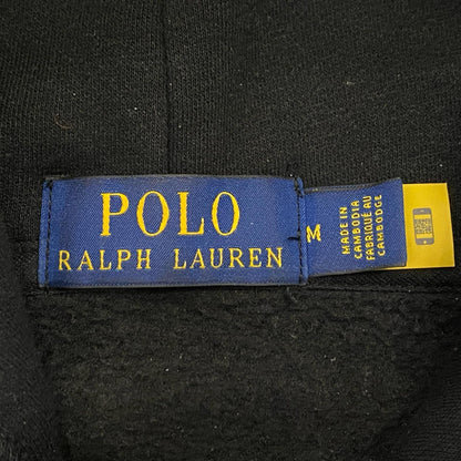 POLO RALPH LAUREN | ポロ・ラルフローレン チェックド Big Pony ロゴ フリース フーディ パーカー プルオーバーパーカー ブラック サイズ：M【姫路東店】