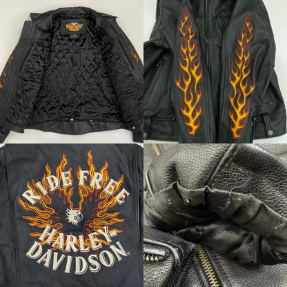 HARLEY-DAVIDSON | ハーレーダビットソン レザー レザージャケット ブラック サイズ：XL【姫路東店】