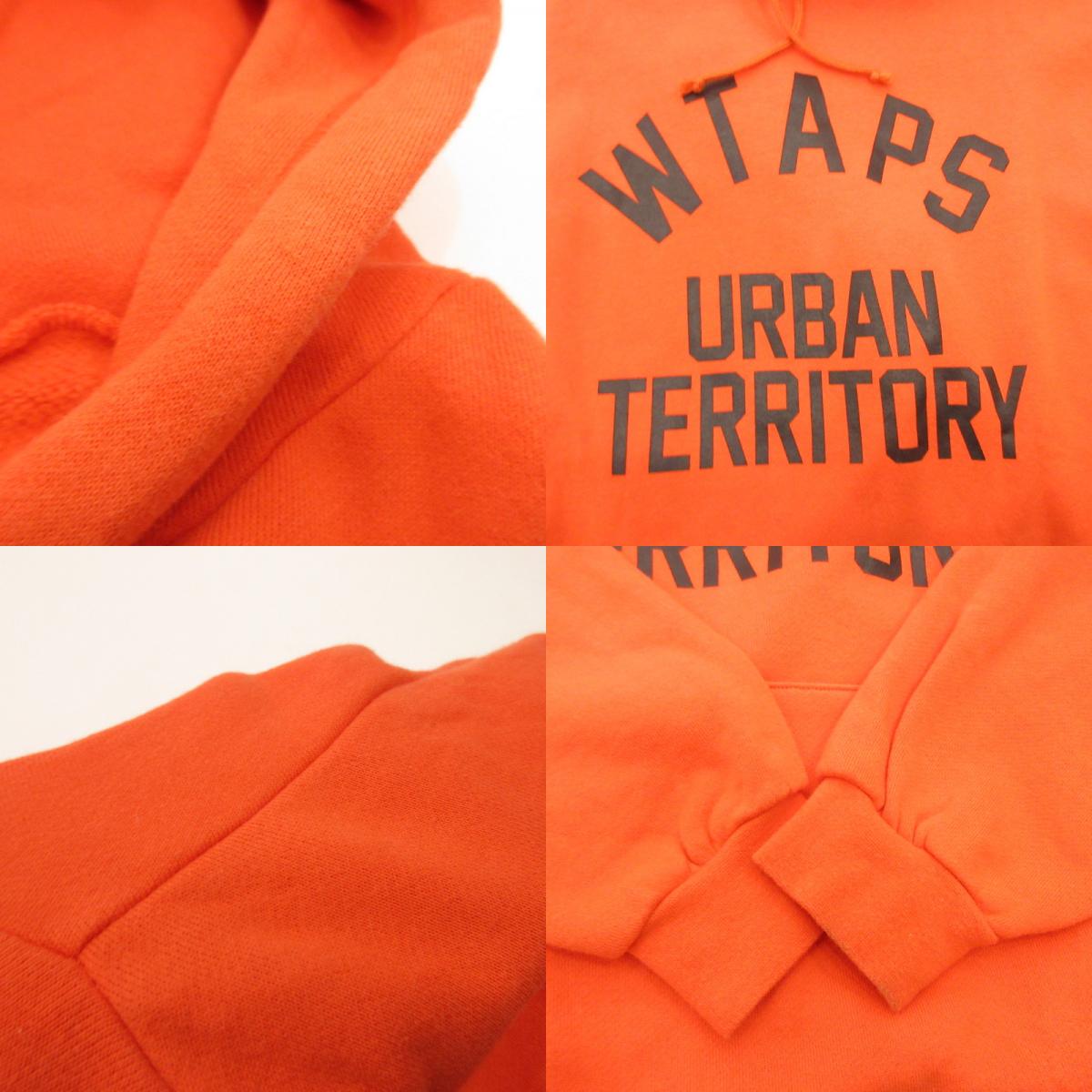 W)TAPS | Double Taps WUT LS HOODED URBAN TERRITORY Hoodie Orange Size: 4