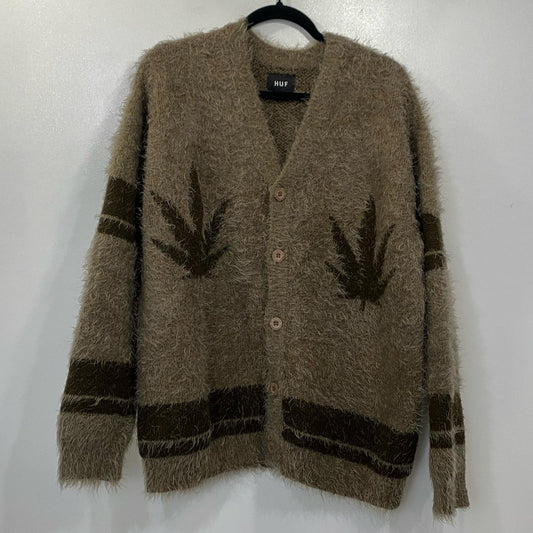 HUF | ハフ OUTRO CARDIGAN カーディガン KN00380 ブラウン サイズ：XL【姫路東店】