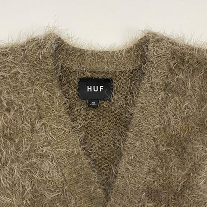 HUF | ハフ OUTRO CARDIGAN カーディガン KN00380 ブラウン サイズ：XL【姫路東店】