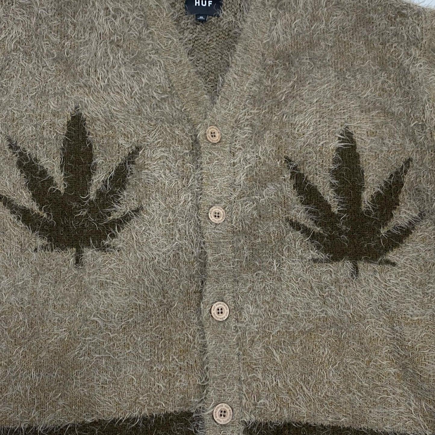 HUF | ハフ OUTRO CARDIGAN カーディガン KN00380 ブラウン サイズ：XL【姫路東店】