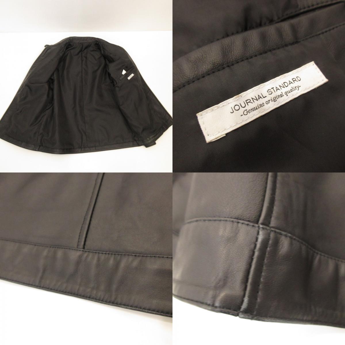 JOURNAL STANDARD | JOURNAL STANDARD Sheep Leather Single Riders Jacket Leather 23-011-600-5660-3-0 Black Size: M
