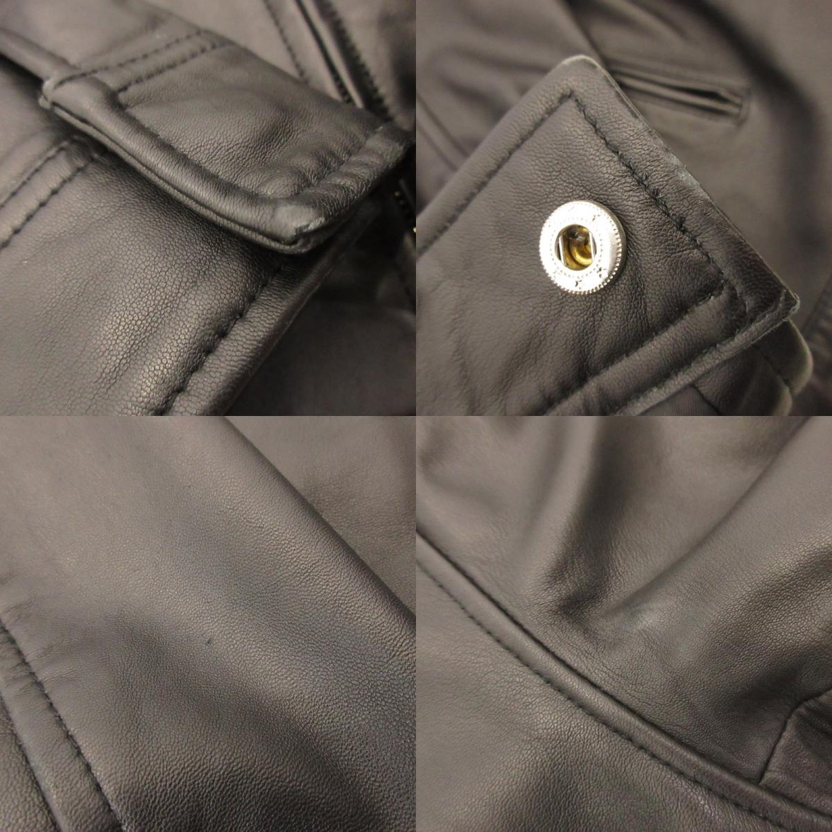 JOURNAL STANDARD | JOURNAL STANDARD Sheep Leather Single Riders Jacket Leather 23-011-600-5660-3-0 Black Size: M