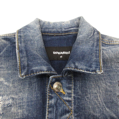 DSQUARED2 | Dsquared2 STAPLED MEDIUM STAPLED CLEAN WASH DAN JEAN JACKET Denim S74AM1356 Blue Size: 46