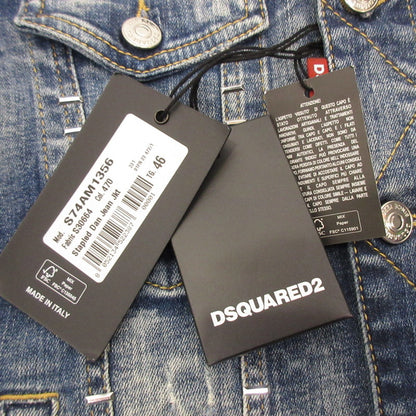 DSQUARED2 | Dsquared2 STAPLED MEDIUM STAPLED CLEAN WASH DAN JEAN JACKET Denim S74AM1356 Blue Size: 46