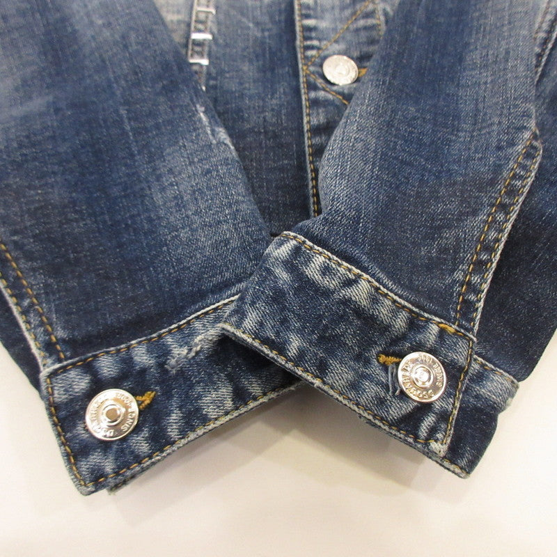 DSQUARED2 | Dsquared2 STAPLED MEDIUM STAPLED CLEAN WASH DAN JEAN JACKET Denim S74AM1356 Blue Size: 46