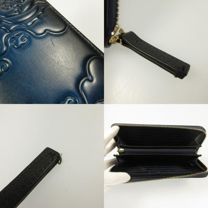 ONE PIECE Gradation Leather Long Wallet Blue