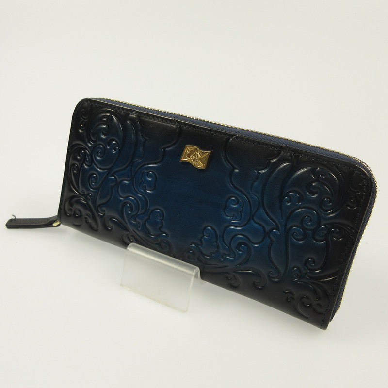 ONE PIECE Gradation Leather Long Wallet Blue