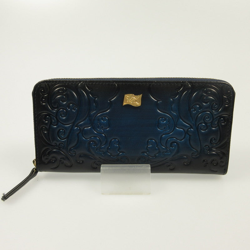 ONE PIECE Gradation Leather Long Wallet Blue