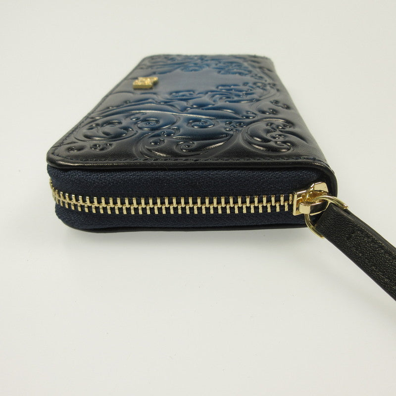 ONE PIECE Gradation Leather Long Wallet Blue