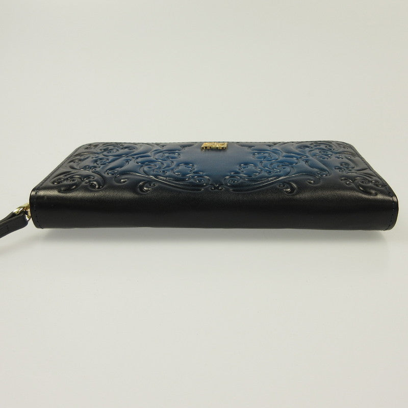 ONE PIECE Gradation Leather Long Wallet Blue