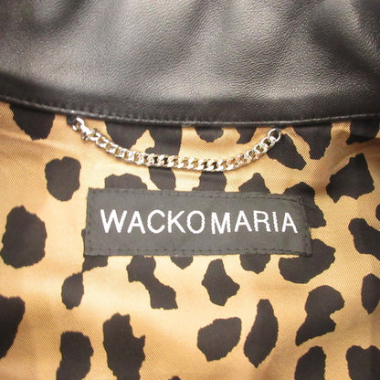 WACKOMARIA | Leather Trucker Jacket Leather 25FWE-WMO-BL02 Black Size: L