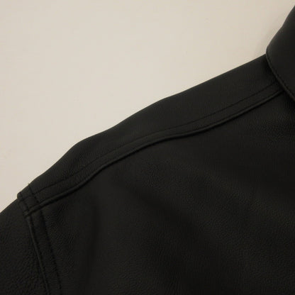 WACKOMARIA | Leather Trucker Jacket Leather 25FWE-WMO-BL02 Black Size: L