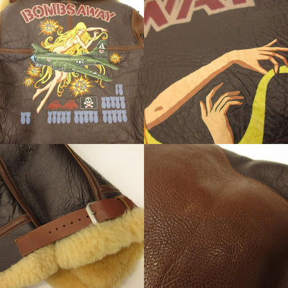 THE REAL McCOY'S | The Real McCoys WAR ART COLLECTION B-3 Leather × Leiji Matsumoto Brown Size: L