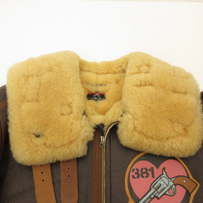 THE REAL McCOY'S | The Real McCoys WAR ART COLLECTION B-3 Leather × Leiji Matsumoto Brown Size: L