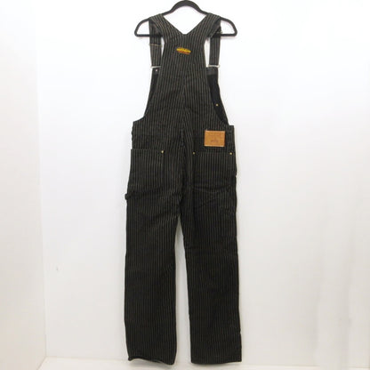 IRON HEART | IRON HEART 12oz Black Wabash Double Knee Overalls Overalls 819 Black Size: 36