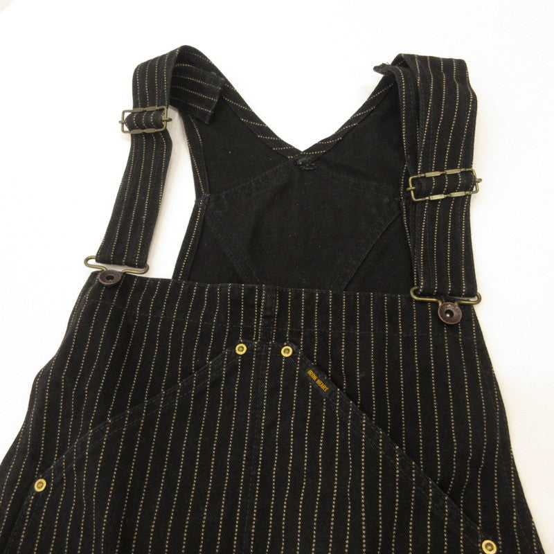 IRON HEART | IRON HEART 12oz Black Wabash Double Knee Overalls Overalls 819 Black Size: 36