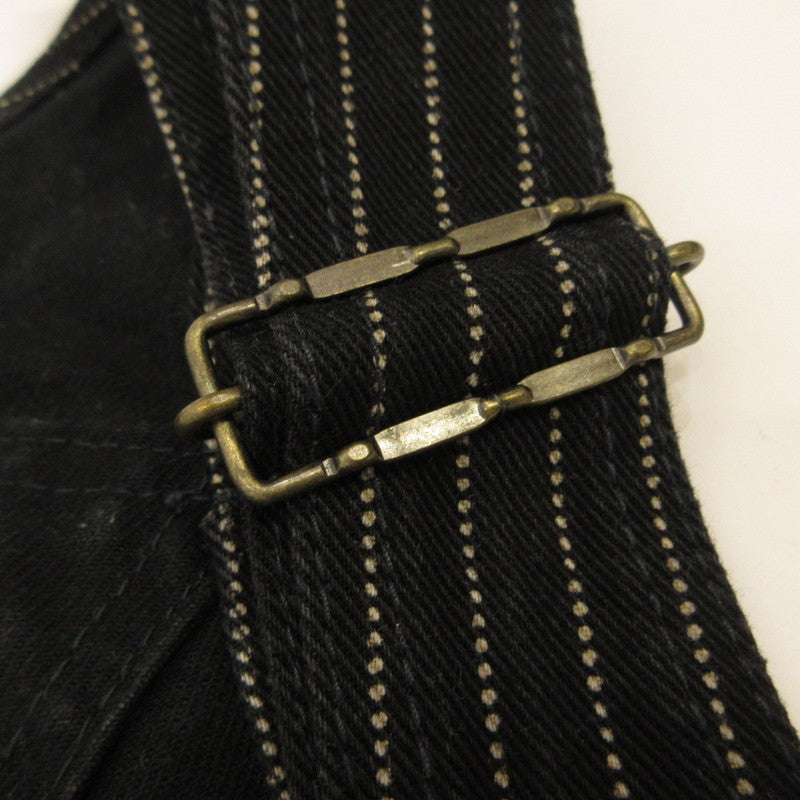 IRON HEART | IRON HEART 12oz Black Wabash Double Knee Overalls Overalls 819 Black Size: 36
