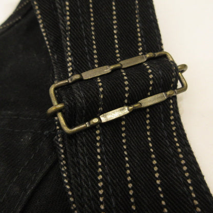 IRON HEART | IRON HEART 12oz Black Wabash Double Knee Overalls Overalls 819 Black Size: 36