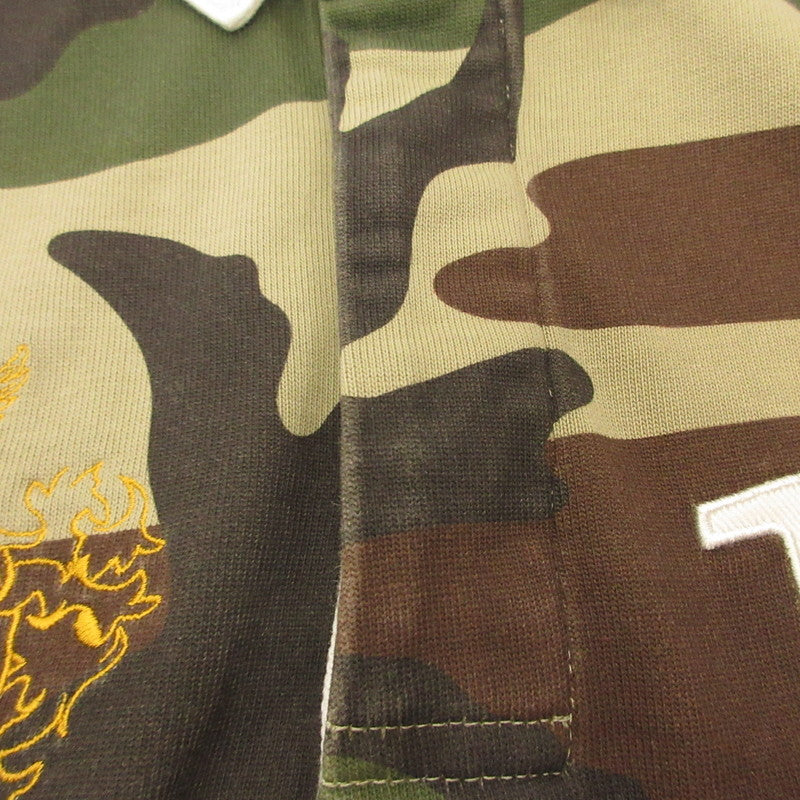 PANELLED RUGBY ポロシャツ カモ サイズ：M