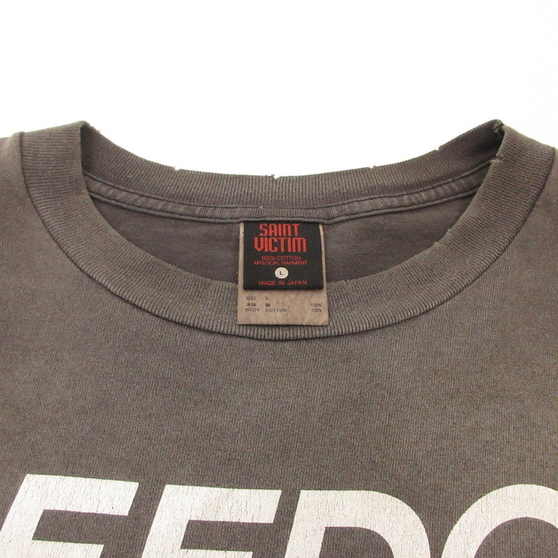SAINT MICHAEL | FD_SS TEE / FREEDOM Short Sleeve T-Shirt SM-YS8-0000-C19 Grey Size: L