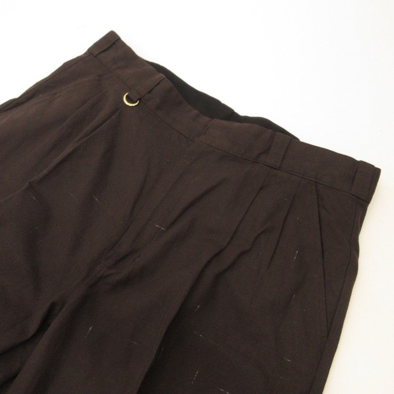 KASURIP 2TUCK TROUSER Pants T24AW-PT05 Brown Size: 3