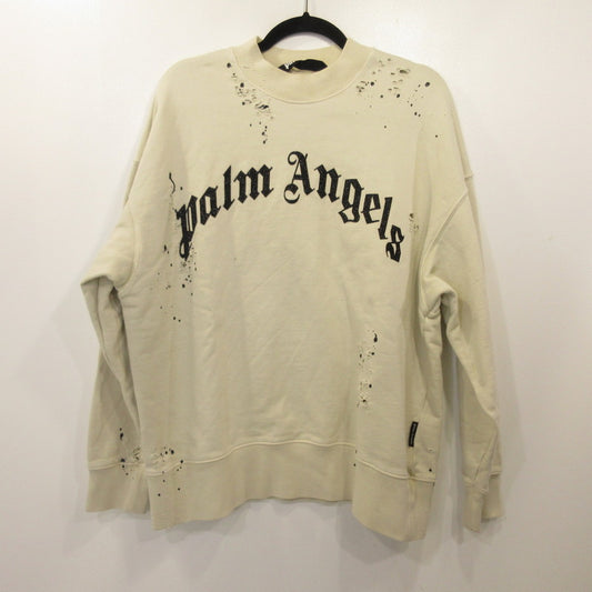 Palm Angels | パームエンジェルス GD GLITTERED LOGO SWEATSHIRT スウェット PMBA065F22FLE007 イーストランド正規 アイボリー サイズ：S