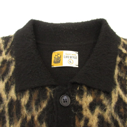 SAINT MICHAEL | SAINT MICHAEL LEOPARD KNIT CARDIGAN SM-HR1-0000-073 Size: L