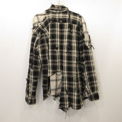 MIHARA YASUHIRO | ミハラヤスヒロ BROKEN LAYER SH 長袖シャツ A05SH113 ダメージ加工 サイズ：44