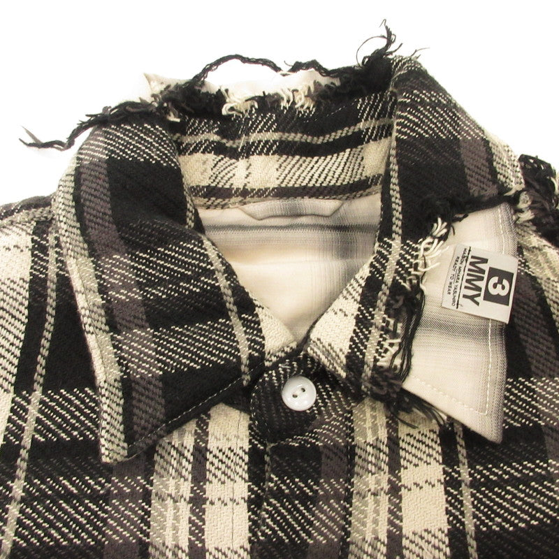 MIHARA YASUHIRO | ミハラヤスヒロ BROKEN LAYER SH 長袖シャツ A05SH113 ダメージ加工 サイズ：44