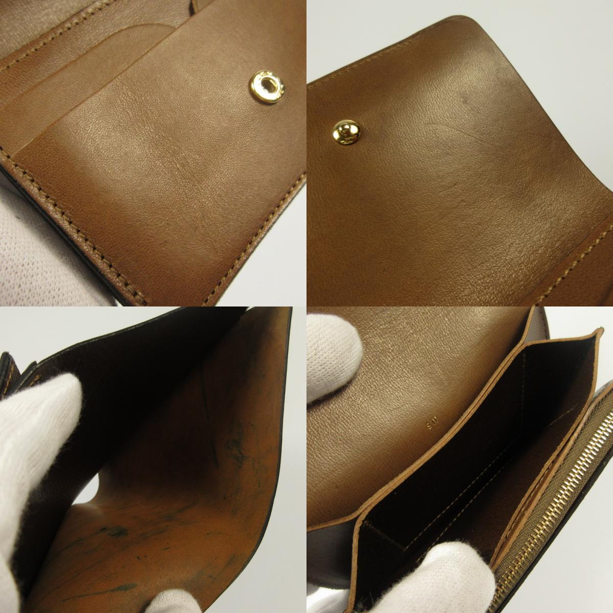 Short wallet Cordovan x DOUBLE bi-fold wallet flp-26 Black