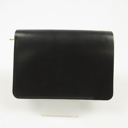 Short wallet Cordovan x DOUBLE bi-fold wallet flp-26 Black