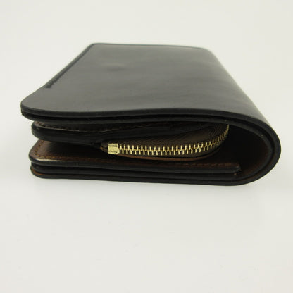 Short wallet Cordovan x DOUBLE bi-fold wallet flp-26 Black