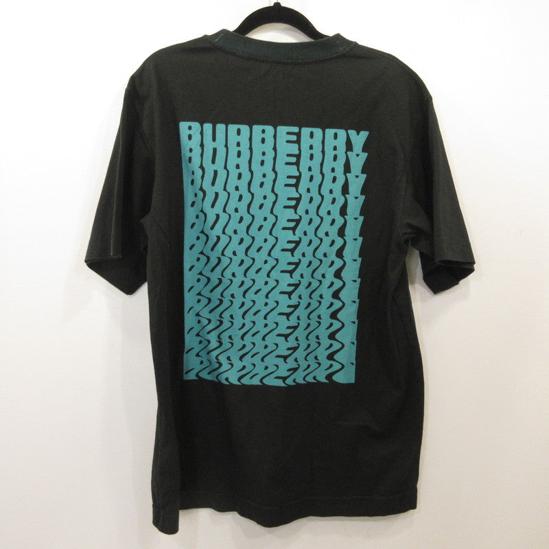 BURBERRY | Burberry Warped Logo Cotton T-shirt 'Atom' Short-sleeved T-shirt 8111865 Black Size: M