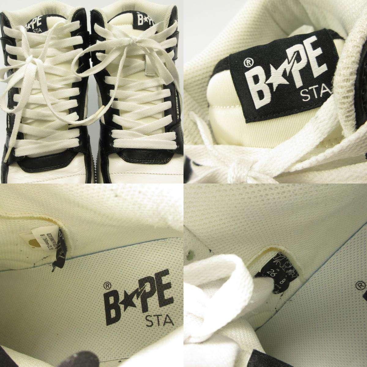 A BATHING APE | アベイシングエイプ Bapesta 88 Mid スニーカー 1J30191027 ブラック 26cm